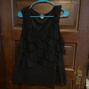 Cocomo Black Ruffled Sleeveless Top. Ruffle bodice